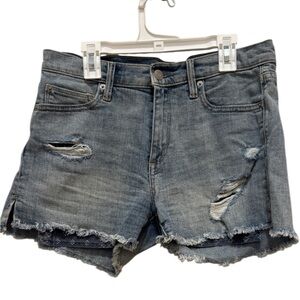 GAP Blue Distressed Jean Shorts Size 28